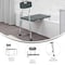 Flash Furniture 26-1/4" L, Plastic, Aluminum, Gray Bath Transfer Bench DC-HY3510L-GRY-GG - alternate 10